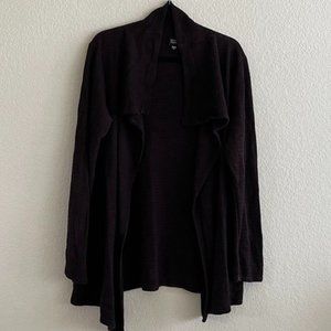 Eileen Fisher Pure Silk Open Front Knit Cardigan